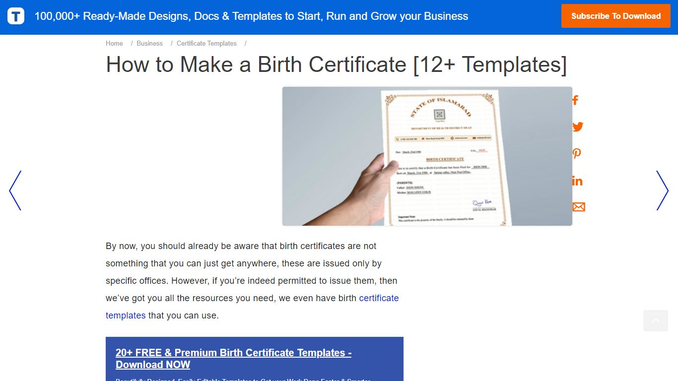 How to Make a Birth Certificate [12+ Templates]