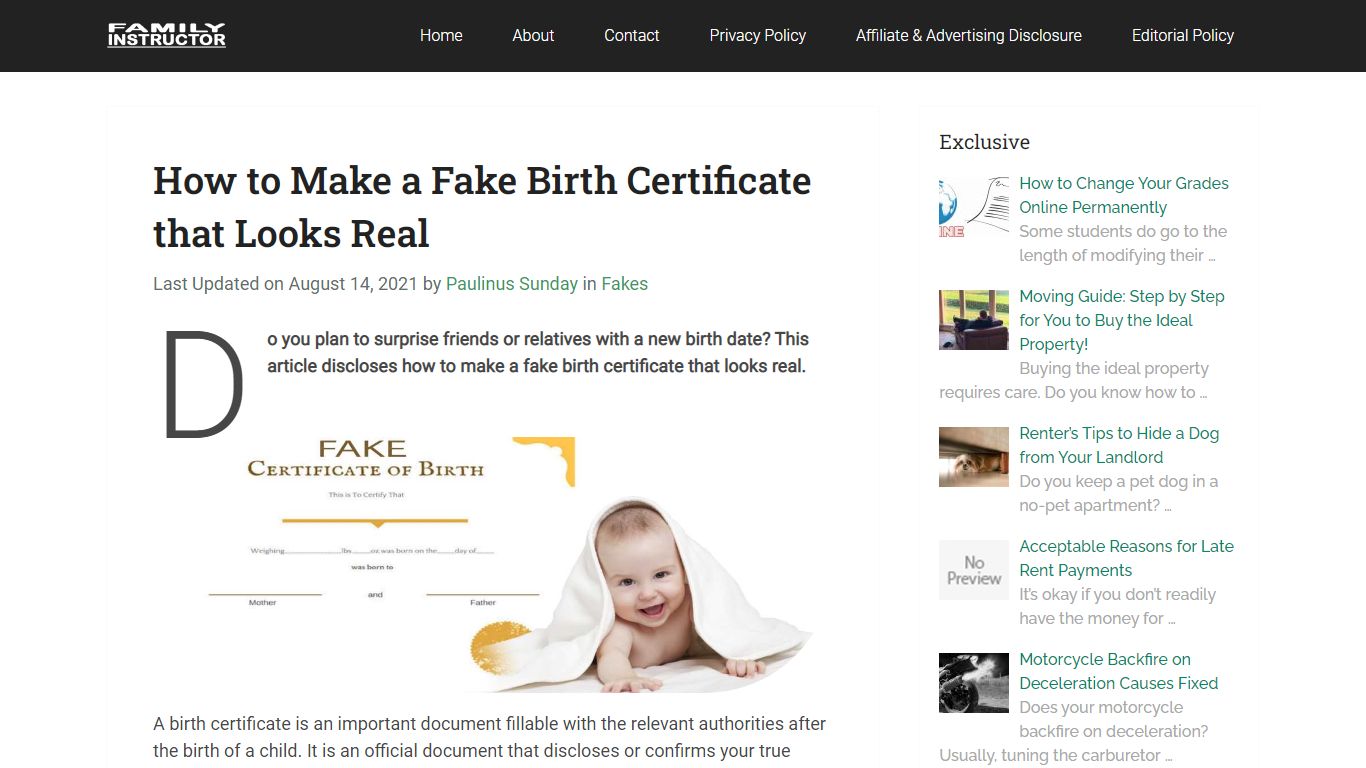 How to Make a Fake Birth Certificate that Looks Real